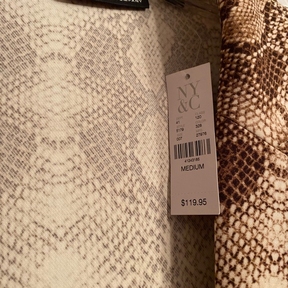 NWT NEW YO & CO DUSTER TRENCH COAT JACKET 100% POLYESTER SNAKESKIN L 39 F/40 B - Picture 8 of 16